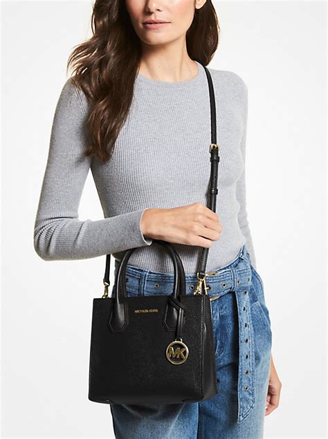 michael kors mercer medium pebbled leather accordion crossbody bag|michael kors pebble leather handbags.